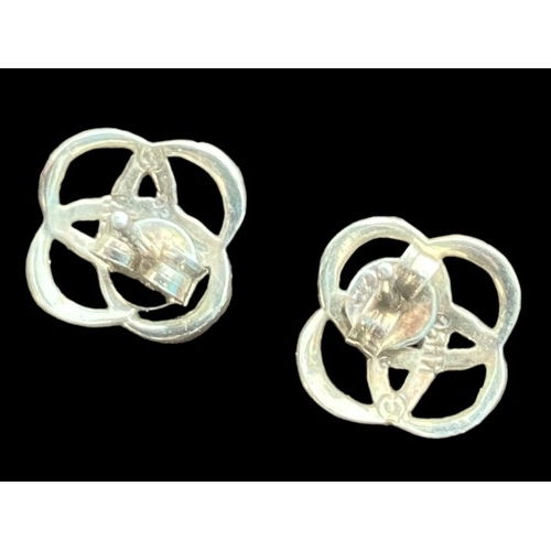 212 - A PAIR OF SILVER CELTIC SILVER EARRINGS