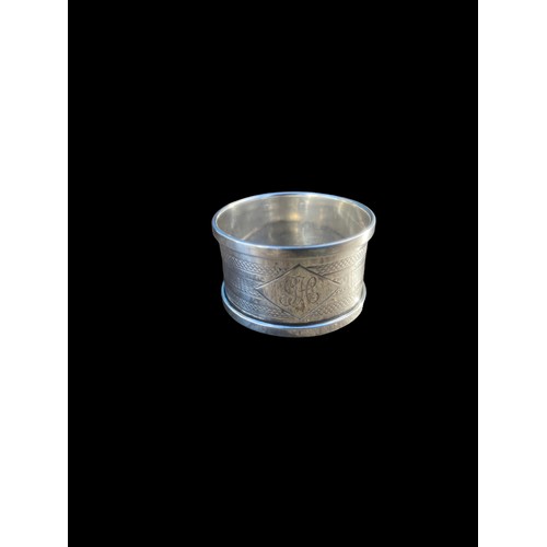 218 - BIRMINGHAM SILVER NAPKIN RING 14.8gms