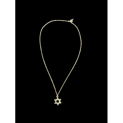 237 - STAR OF DAVID PENDANT ON SILVER GILT CHAIN