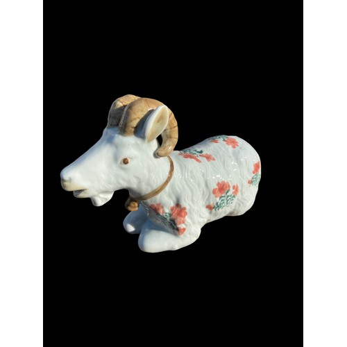 172 - HAND PAINTED GOAT FIGURINE 8x6