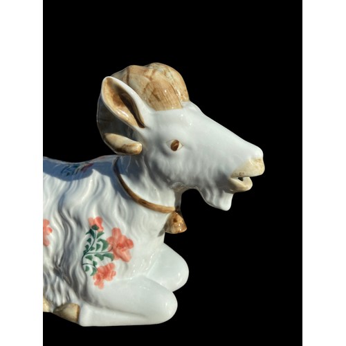 172 - HAND PAINTED GOAT FIGURINE 8x6