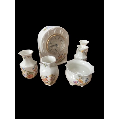 699 - 5 PIECES OF ANYSLEY (CLOCK'POT'VASES)