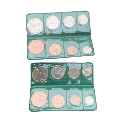 215 - 2 SETS OF 1966 CASED EIRE COINS (8 PIECE SETS)