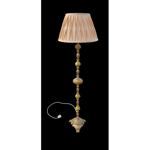 49 - A BRASS STANDARD LAMP