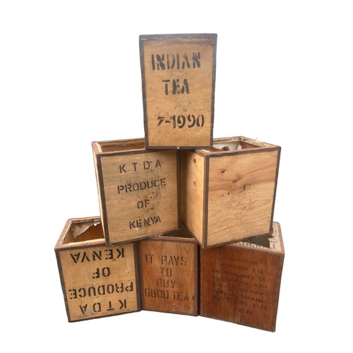 50 - 6 TEA CHESTS/BOXES