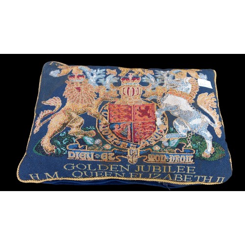 99 - AN ELIZABETH II GOLDEN JUBILEE CUSHION