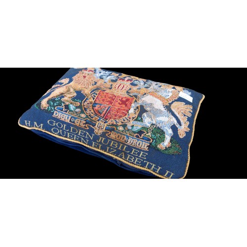 99 - AN ELIZABETH II GOLDEN JUBILEE CUSHION