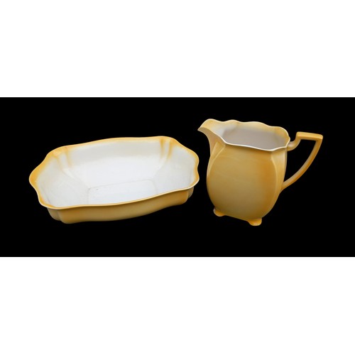 121 - VINTAGE PRIMROSE COLOUR JUG AND BASIN