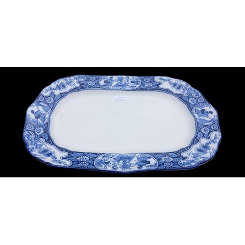 123 - A BUDDHA BLUE & WHITE PLATTER