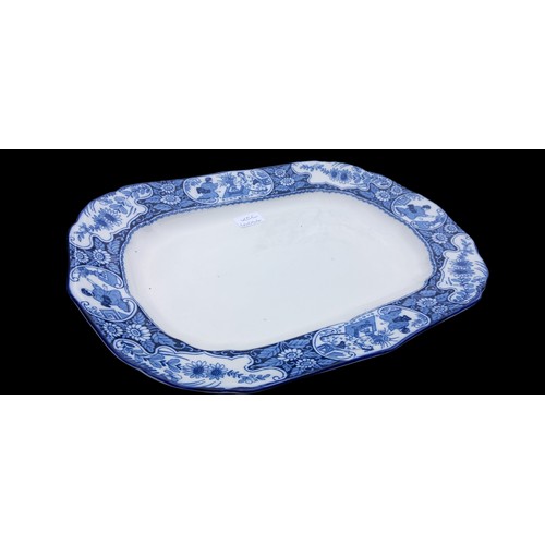 123 - A BUDDHA BLUE & WHITE PLATTER