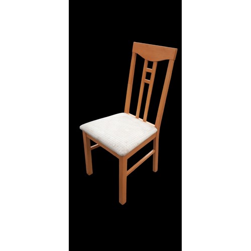 178 - A BEECH TABLE & 4 CHAIRS