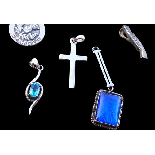 236 - 7 SILVER PENDANTS