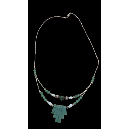 245 - 1920'S NECKLACE WITH JADE PENDANT