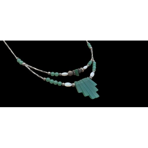 245 - 1920'S NECKLACE WITH JADE PENDANT