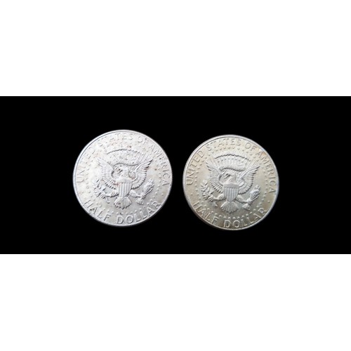 249 - 2 SILVER AMERICAN HALF DOLLARS 1964