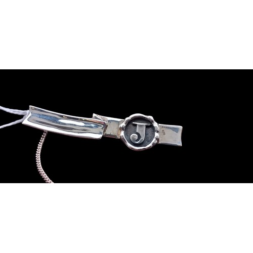 262 - SILVER TIE CLIP WITH INITIAL 