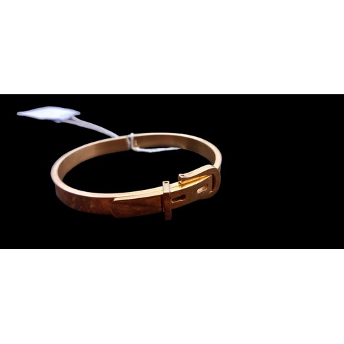 266 - GOLD PLATED BELT STYLE BANGLE