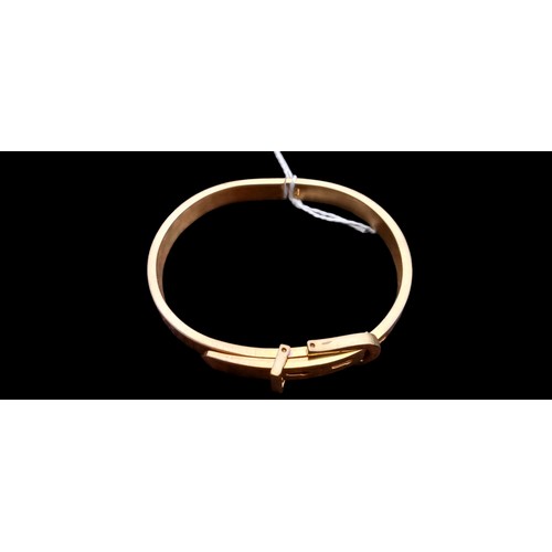 266 - GOLD PLATED BELT STYLE BANGLE