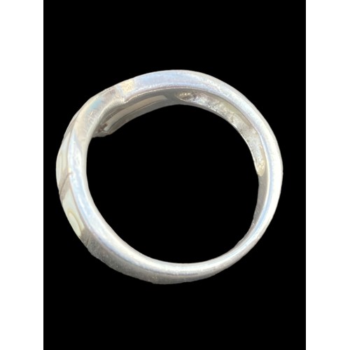267 - A BEAUTIFUL ENAMELLED SILVER RING