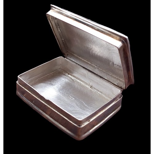 278 - A BEAUTIFUL ENAMEL TOPPED STERLING SILVER PILL BOX
