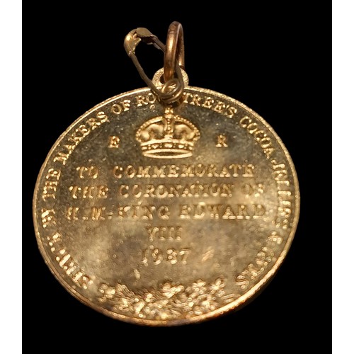 270 - ROWNTREES COCOA JELLIES AND GUMS COMMEMERATIVE 1937 CORONATION MEDAL FOR EDWARD VII