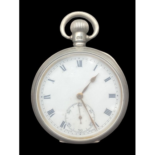 528 - A BIRMINGHAM SILVER POCKET WATCH DATED 1929 BY DENNISON WATCH CASE CO PRESENTED TO A.STIRZAKER FOR 5... 