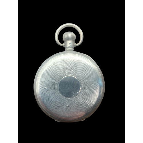 528 - A BIRMINGHAM SILVER POCKET WATCH DATED 1929 BY DENNISON WATCH CASE CO PRESENTED TO A.STIRZAKER FOR 5... 