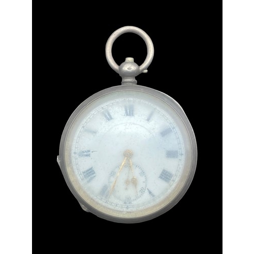 582 - AN ORNATESILVER POCKET WATCH FULL HALLMARK
