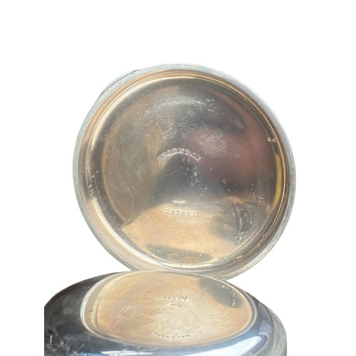 551 - A BEAUTIFUL GOLIATH ARGENTAN POCKET WATCH WITH OPEN ESCAPEMENT BACK UNDER GLASS