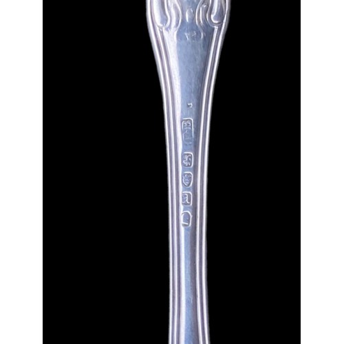 575 - A VERY HEAVY SET OF 6 GEORGIAN LONDON SILVER FORKS 594grm