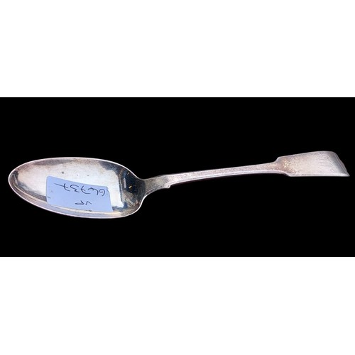 533 - A KINGS PATTERN GEORGIAN LONDON SILVER SPOON  57.4grm