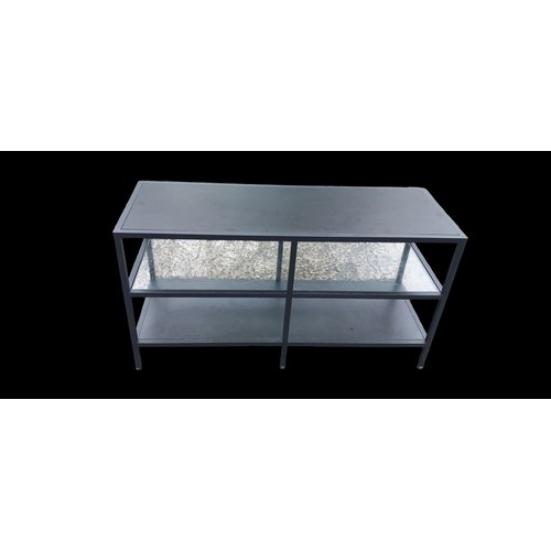 10 - BLACK METAL 3 TIER TV STAND