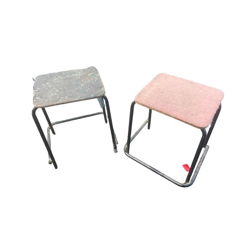 59 - A PAIE OF INDUSTRIAL STOOLS