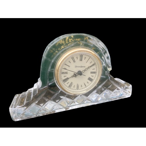 70 - A BOXED LARGE TYRONE CRYSTAL CLOCK