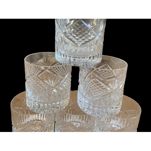 92 - A SET OF 6 TYRONE CRYSTAL TUMBLERS