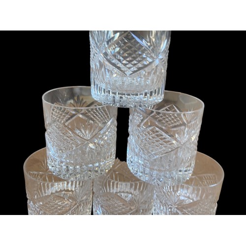 92 - A SET OF 6 TYRONE CRYSTAL TUMBLERS