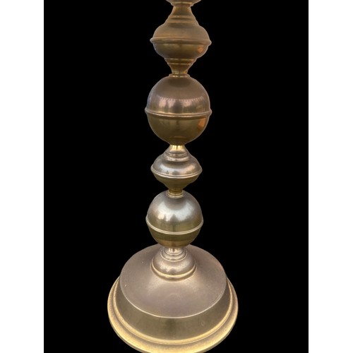 108 - A HEAVY BRASS TABLE LAMP