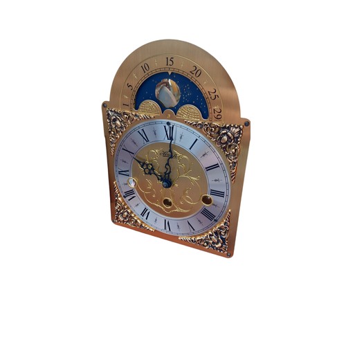 133 - GERMAN MOVING DIAL MAHOGANY MANTLE CLOCK