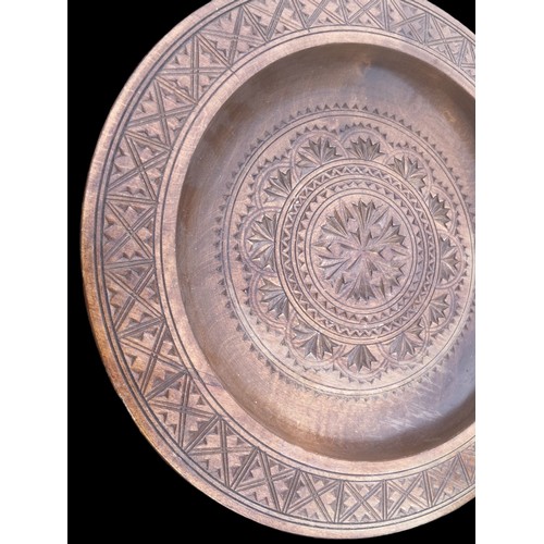 153 - 3 DECORATIVELY CARVED COLLECTIONS PLATES