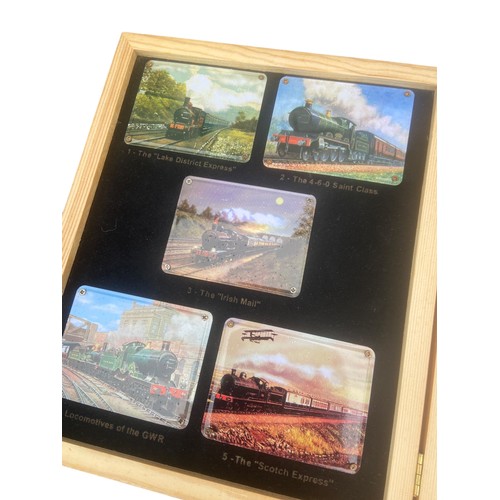 163 - 2 SETS OF LOCOMOTIVE LEGENDS METAL PLATES