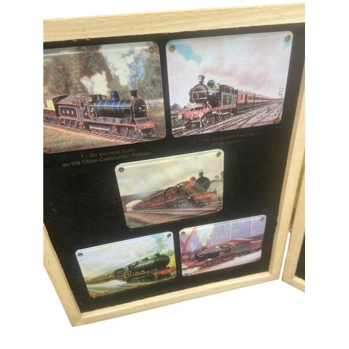 163 - 2 SETS OF LOCOMOTIVE LEGENDS METAL PLATES