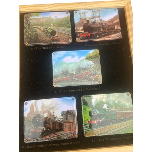 163 - 2 SETS OF LOCOMOTIVE LEGENDS METAL PLATES