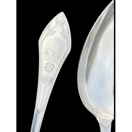 214 - 2 STUNNING SILVER SPOON WITH FLORAL DESIGN 96.47gms