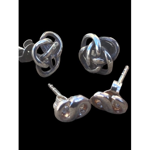 244 - 2 PAIR OF SILVER EARRINGS