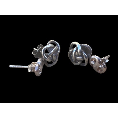 244 - 2 PAIR OF SILVER EARRINGS