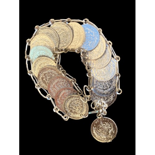 254 - A COIN BRACELET