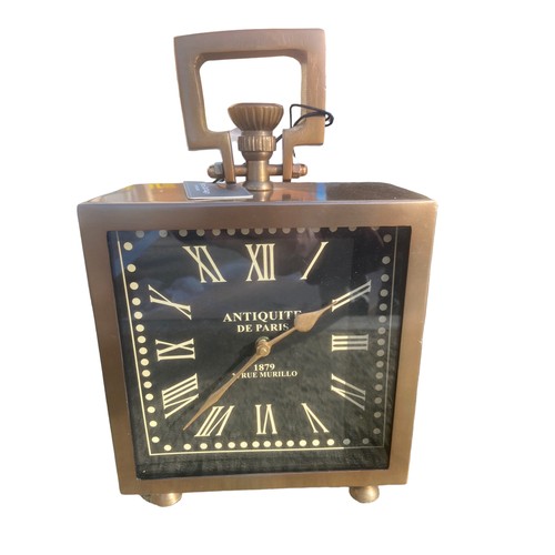 303 - A NEW ANTIQUITE  DE PARIS BRONZE FINISH CLOCK