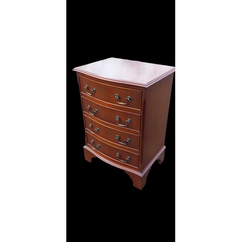 115 - SERPINTINE FRONT 4 DRAWER CHEST