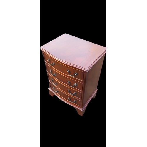 115 - SERPINTINE FRONT 4 DRAWER CHEST