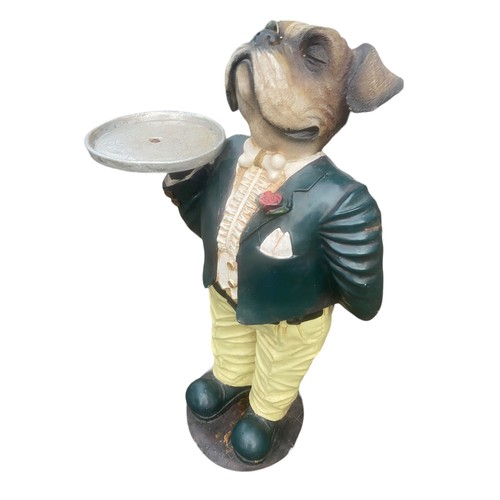 156 - A DOG BUTLER STAND (SLIGHT DAMAGE TO ONE EAR) 32